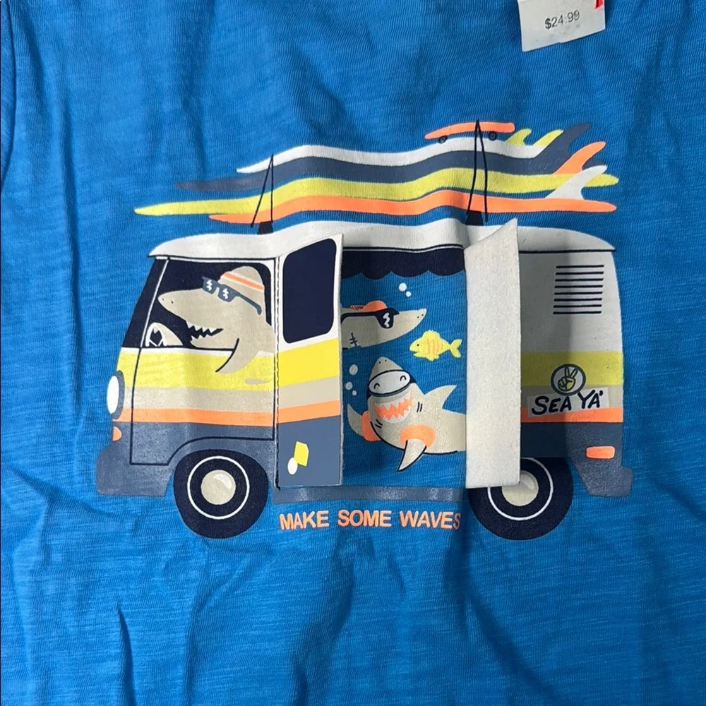 Gap Boys'‎ Blue Surf Van Kids Peek a Boo T-Shirt size 5 NWT